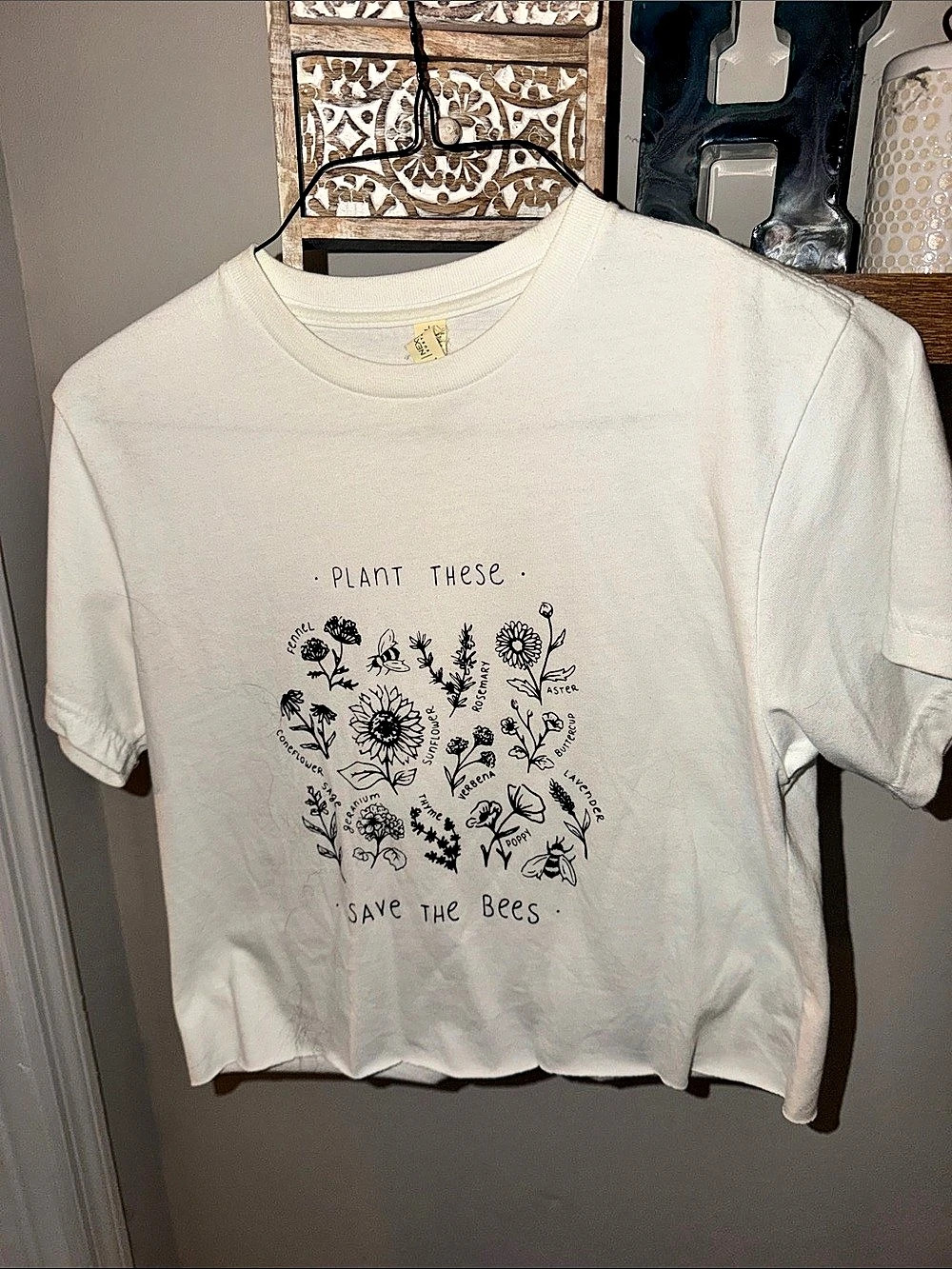 Next Level Floral Graphic Tee White Size Small